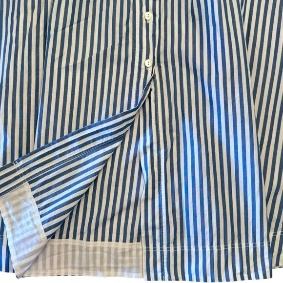 Sézane Clarine Flared Midi Skirt | Blue & White Striped| FR 34 / US 2 Twice Worn - Picture 6 of 9